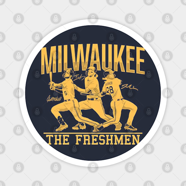 Brice Turang Joey Wiemer & Garrett Mitchell The Freshmen Magnet by KraemerShop